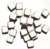 25 9x8x3mm White with Bronze Edge Windows